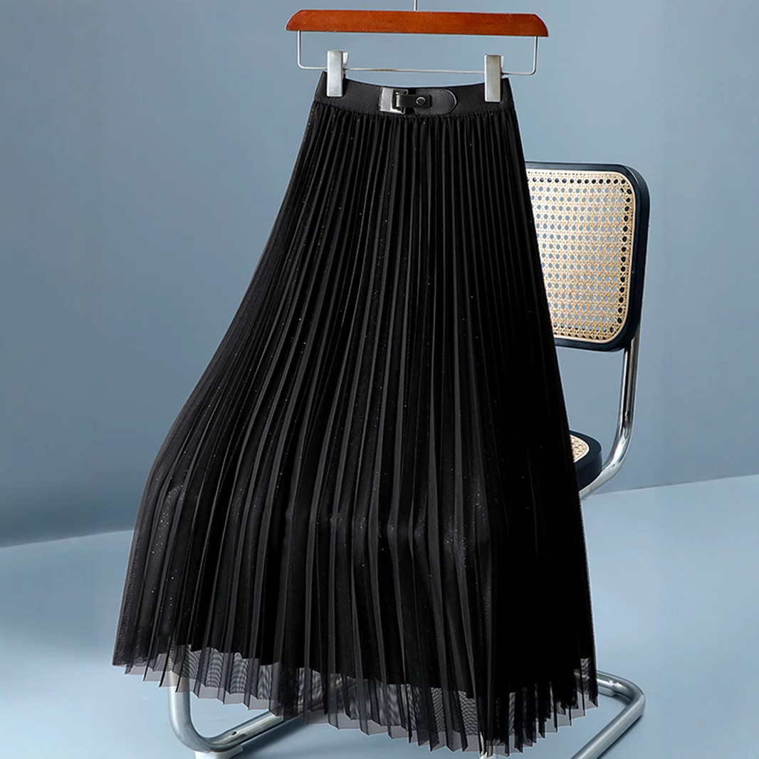 Classic all-match drape high waist slim skirt 17