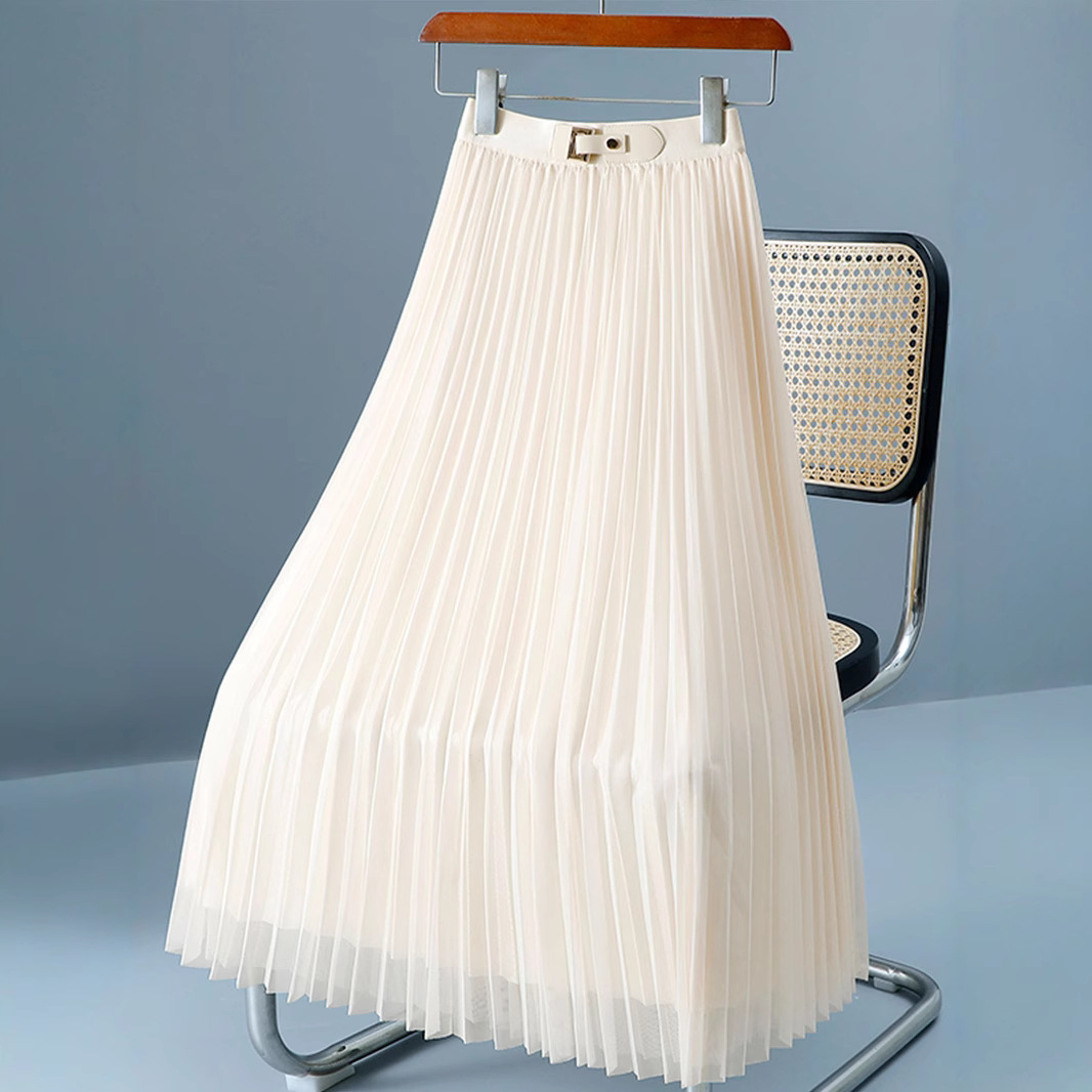 Classic all-match drape high waist slim skirt 17