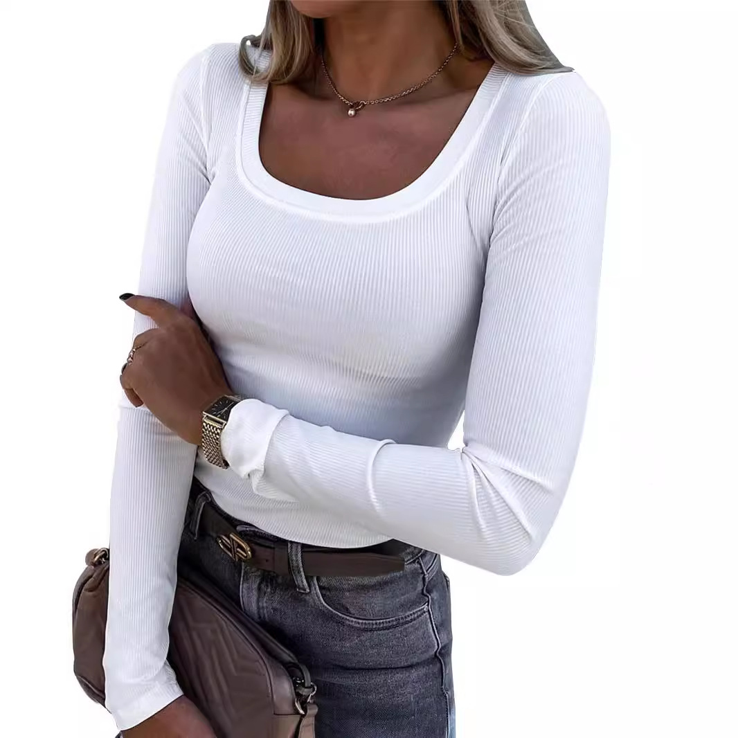 Slim fit long sleeves with threaded ribs 38