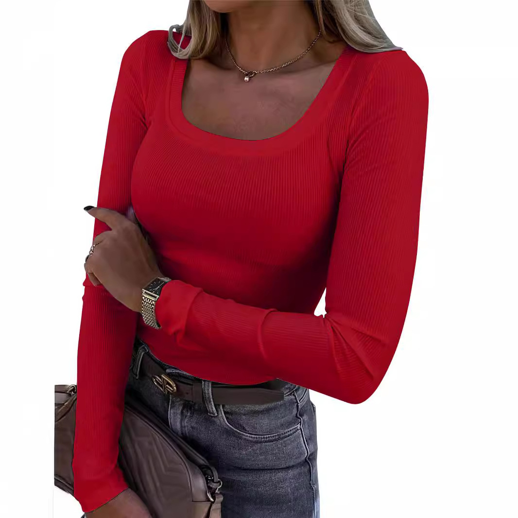 Slim fit long sleeves with threaded ribs 38